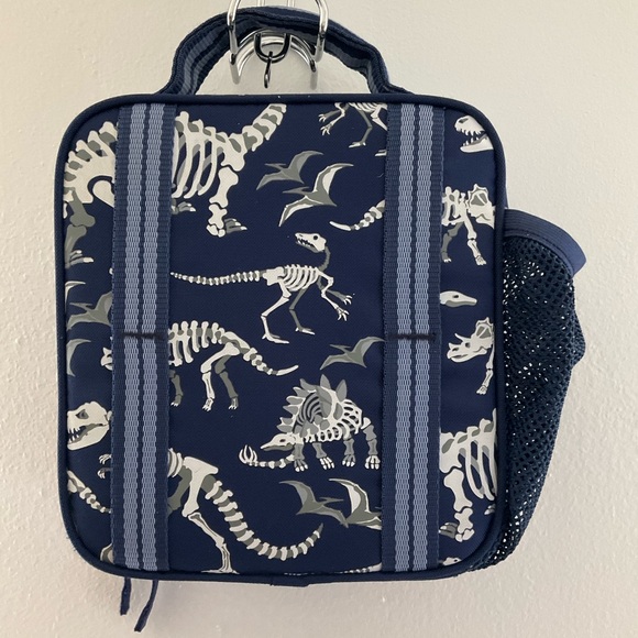Pottery Barn Kids Navy Dinosaur Skeleton Lunch Box Tote - Picture 14 of 14